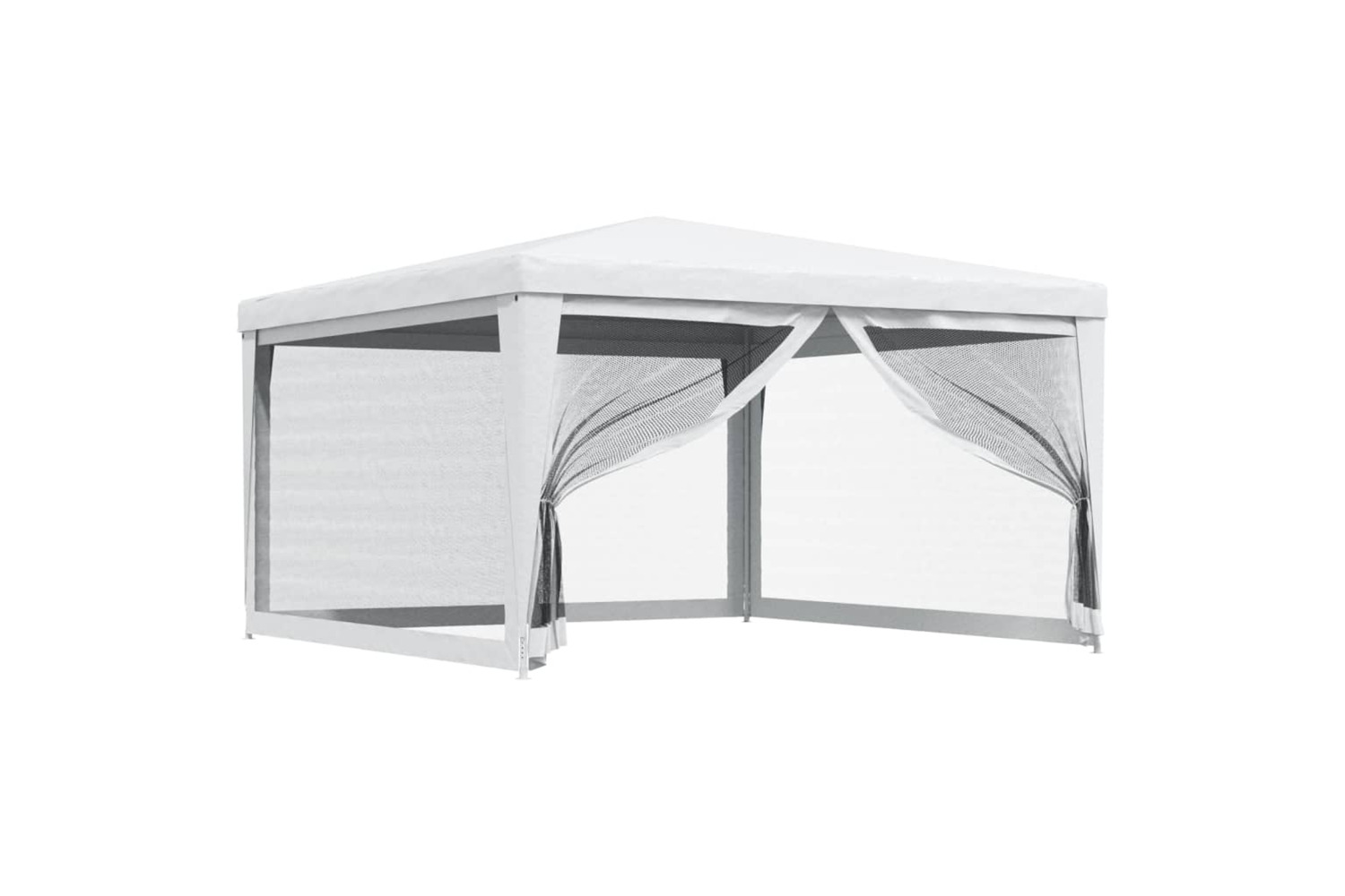 vidaXL 48522 Party Tent With 4 Mesh Sidewalls 4x4 M White