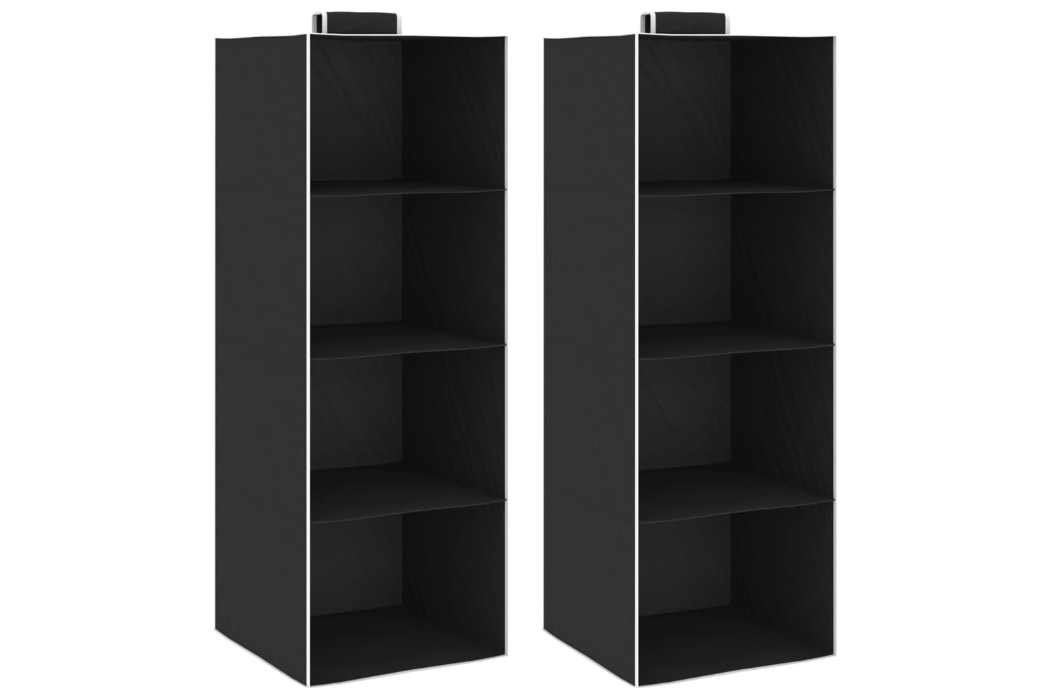 Vidaxl 288323 Hanging Closet Organisers 2 Pcs With 4 Shelves Fabric