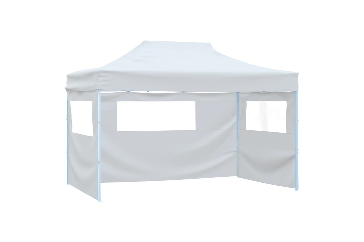vidaXL Professional Folding Party Tent With 3 Sidewalls 3x4 M Steel White