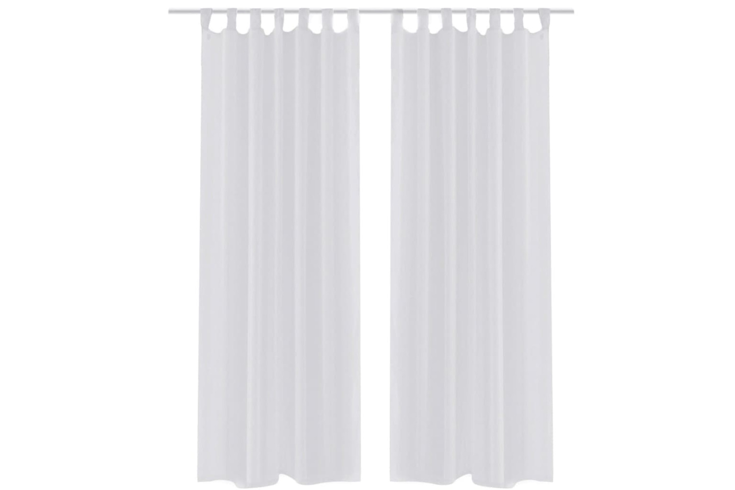 vidaXL 130199 White Sheer Curtain 140 X 245cm 2 Pcs