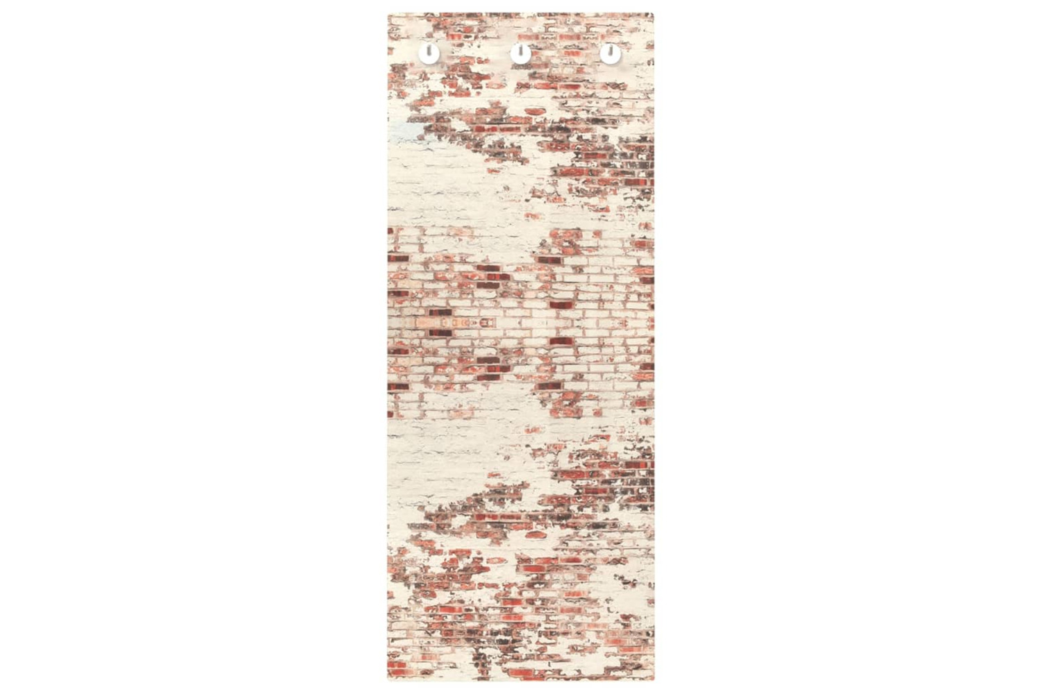 vidaXL 322278 Wall Mounted Coat Rack 125x50cm Tempered Glass Brick Wall