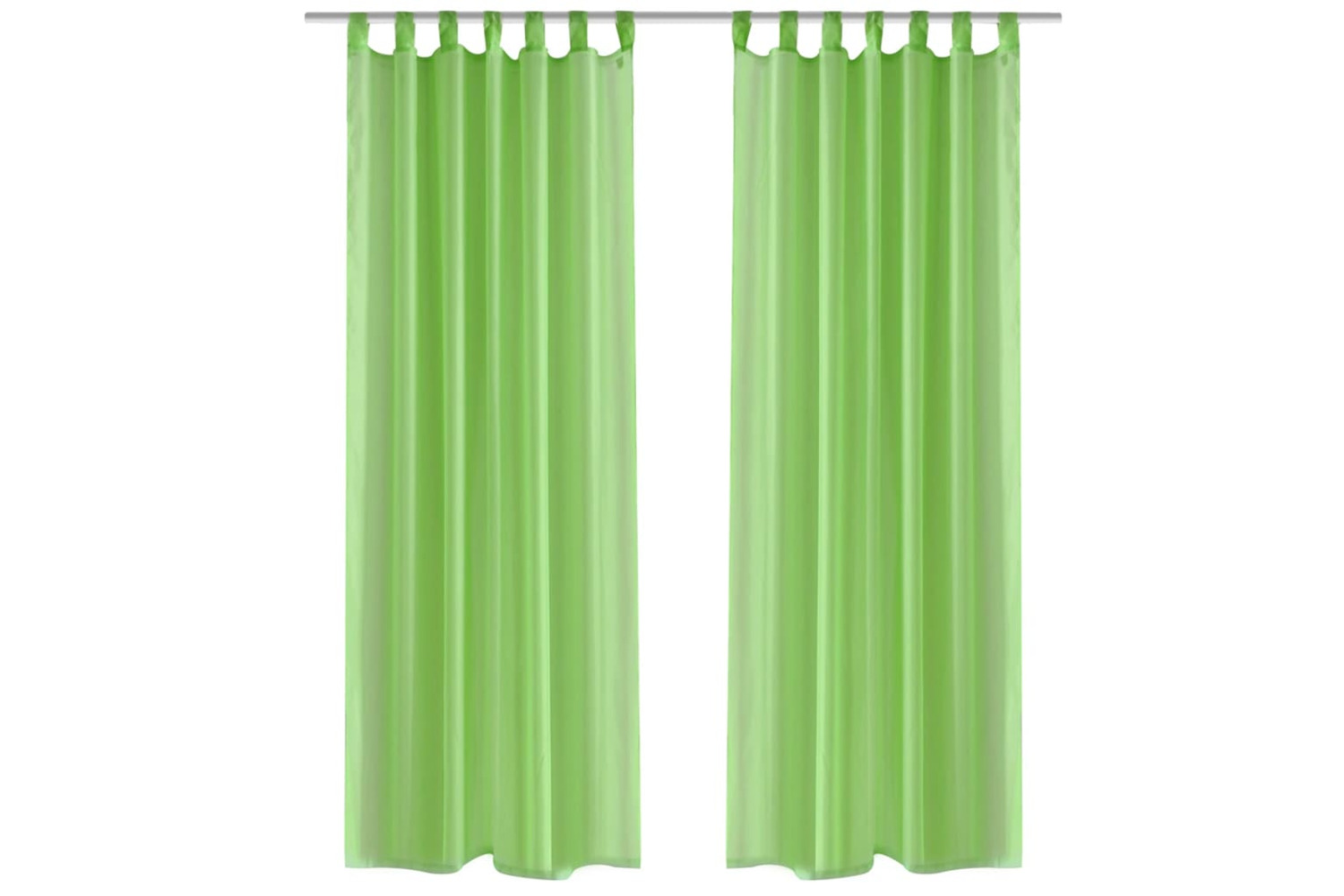 vidaXL 130205 Apple Green Sheer Curtain 140 X 245cm 2 Pcs