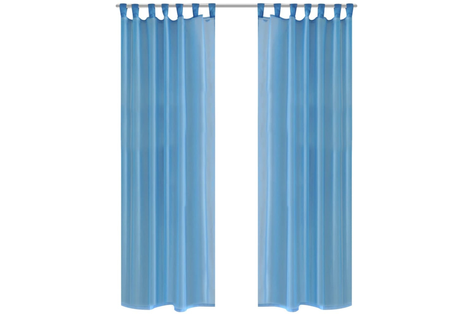 vidaXL 130207 Turquoise Sheer Curtain 140 X 225cm 2 Pcs