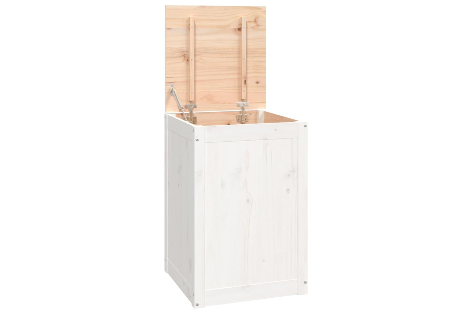 vidaXL 823565 Laundry Box White 44x44x66cm Solid Wood Pine
