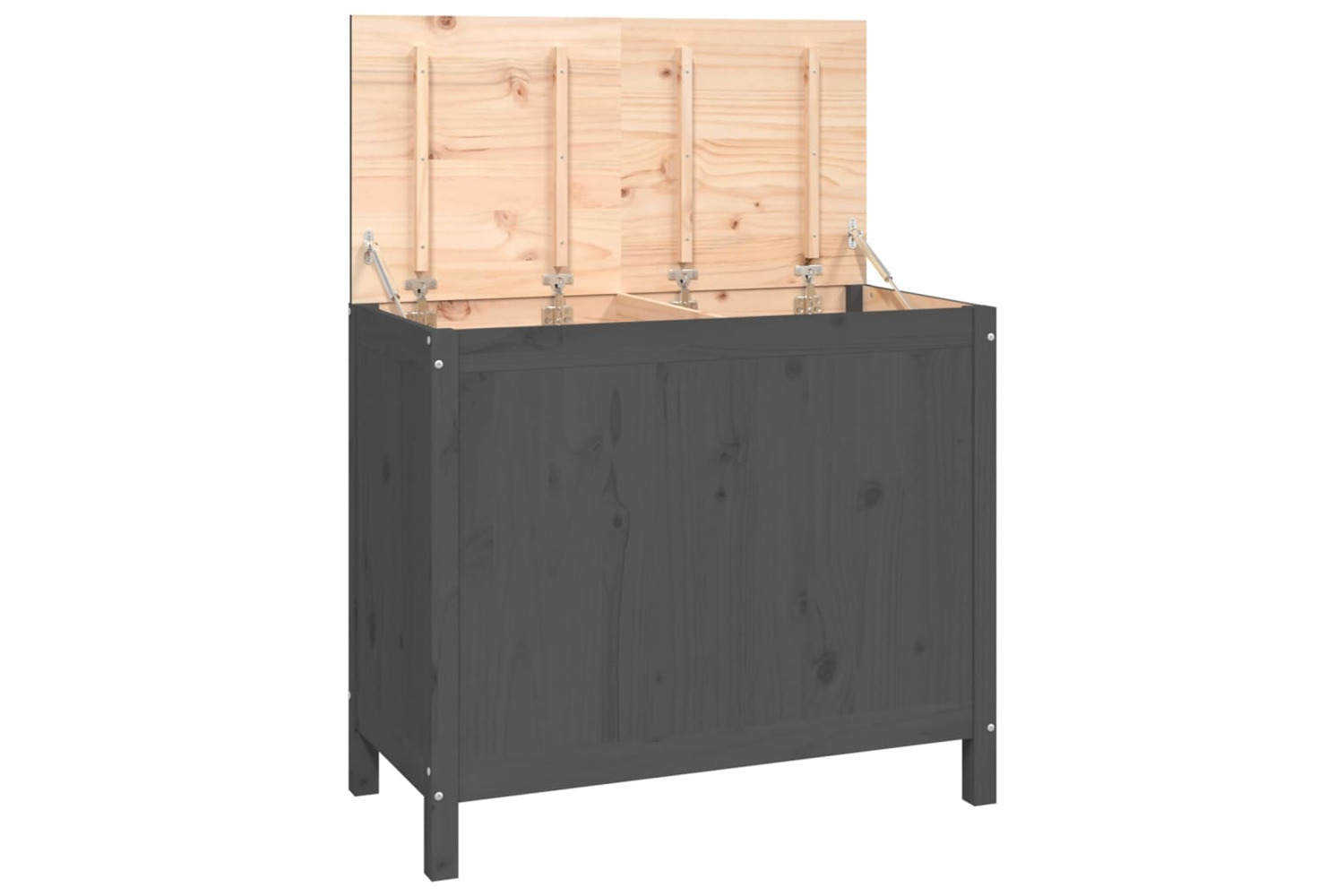 vidaXL 823581 Laundry Box Grey 88.5x44x76cm Solid Wood Pine
