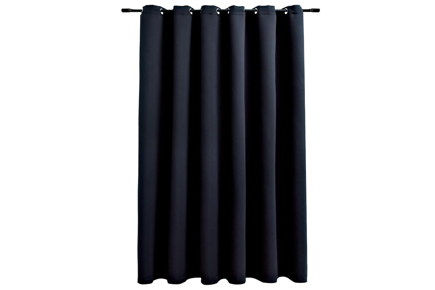 Vidaxl Blackout Curtain With Metal Rings Black 290x245 Cm