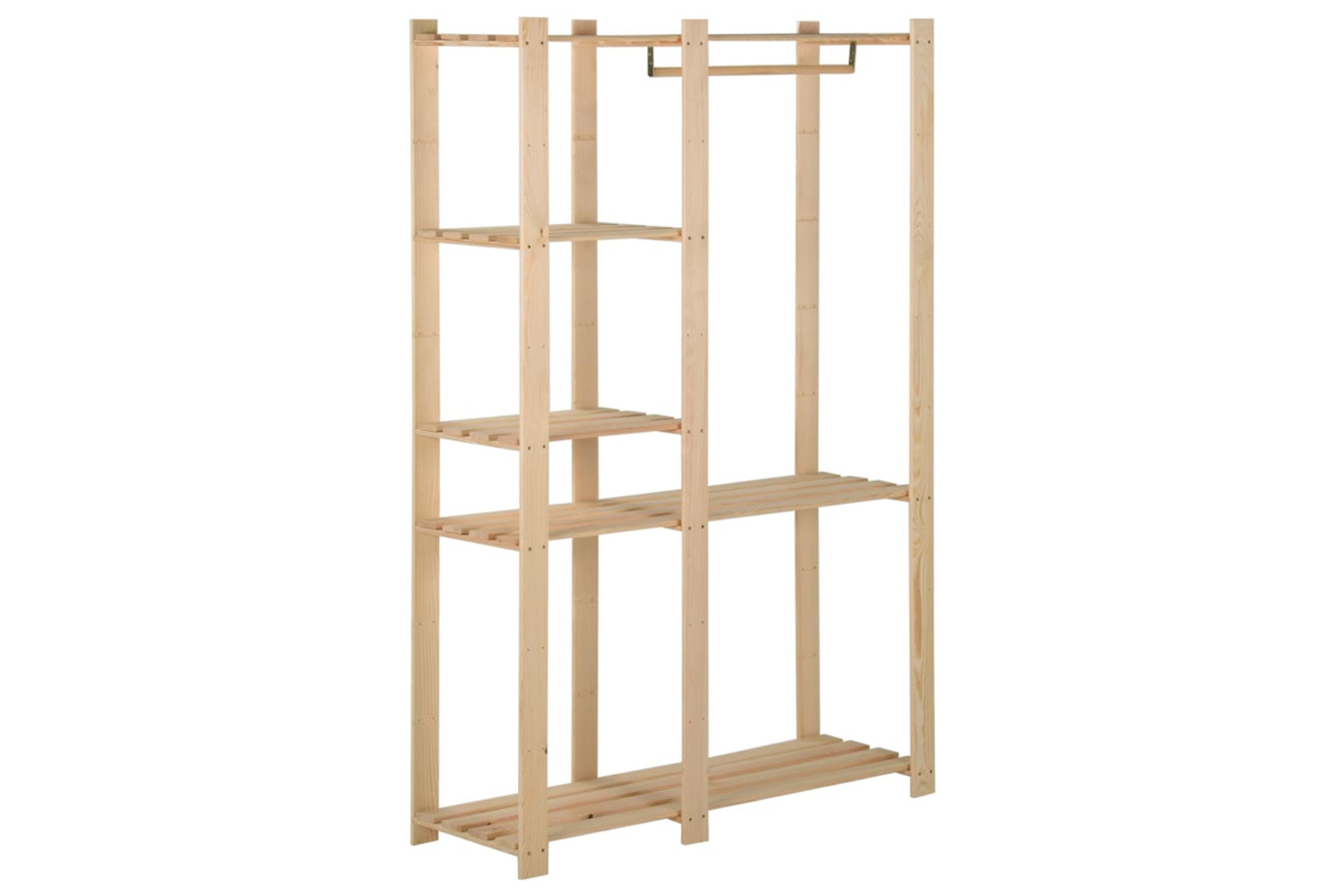vidaXL 327324 Clothes Rack 110x38x170cm Solid Pinewood