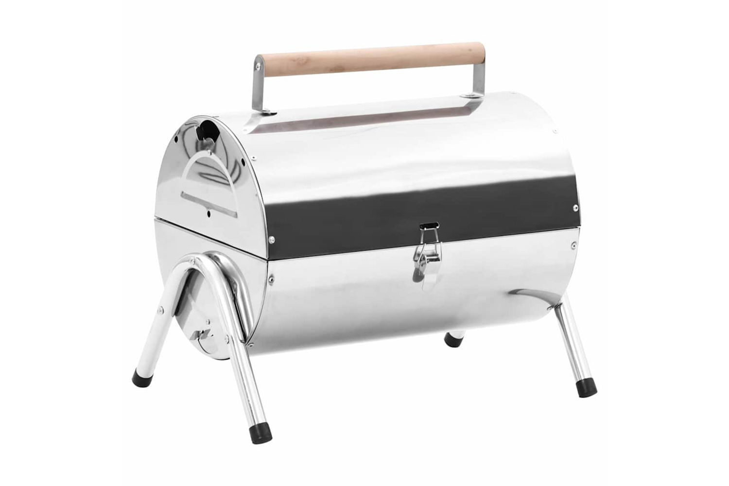 Vidaxl Portable Tabletop Charcoal Bbq Grill Stainless Steel Double Grids