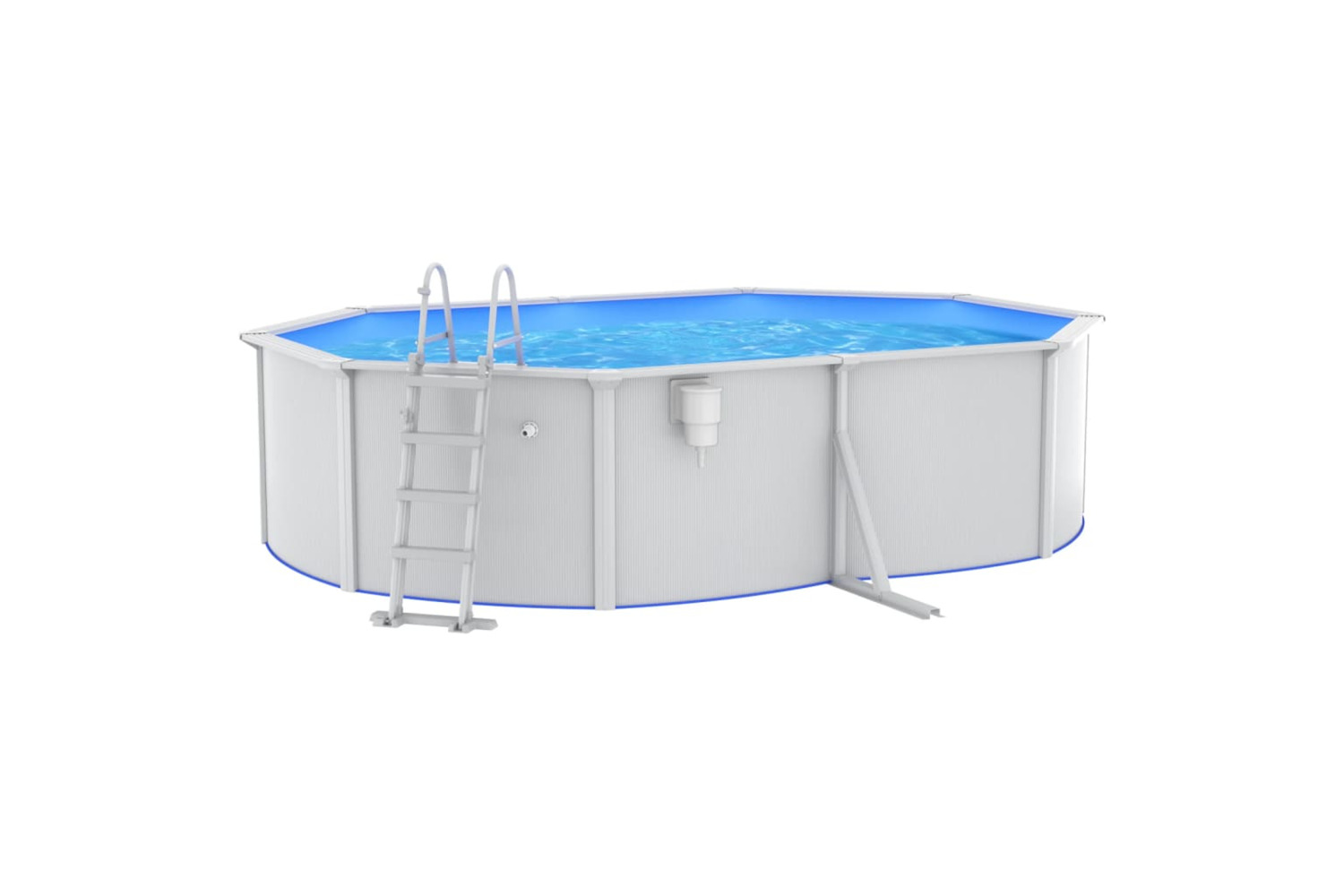 vidaXL 3098043 Swimming Pool With Safety Ladder 490x360x120cm