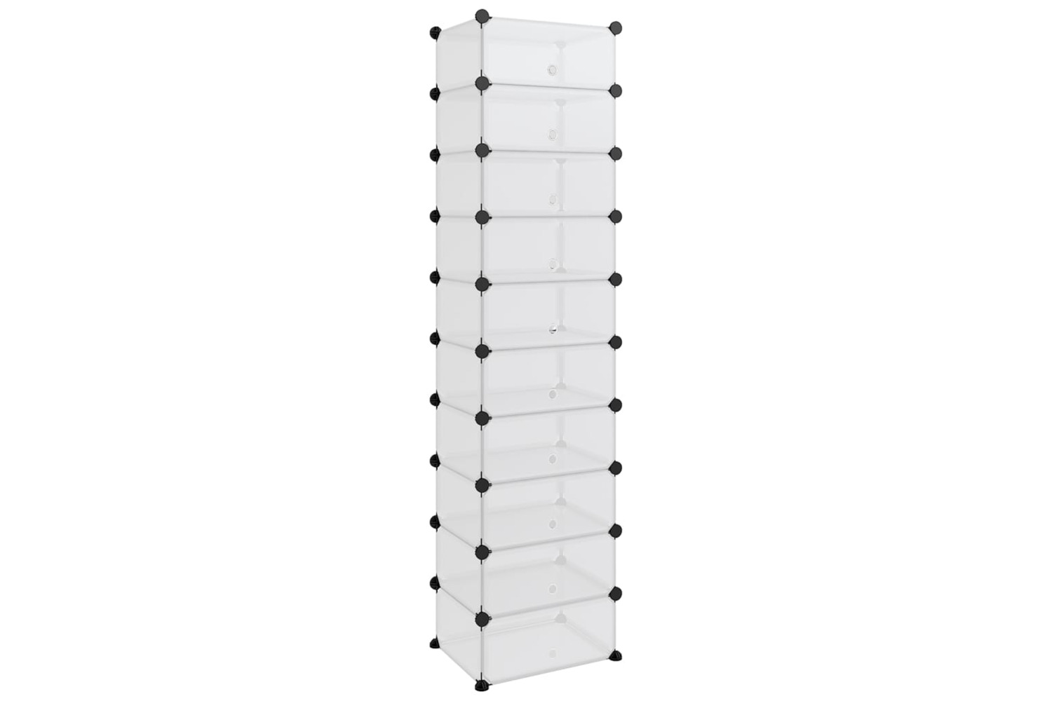 vidaXL 340561 Shoe Rack Transparent 44x32x174cm Pp