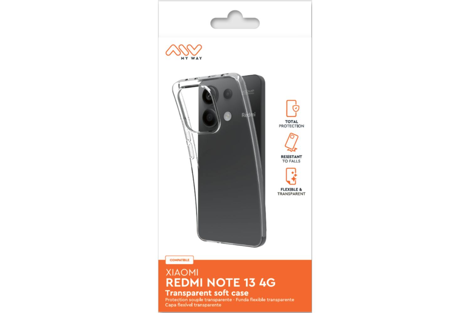 My Way Xiaomi Redmi Note 13 4G Transparent Soft Case
