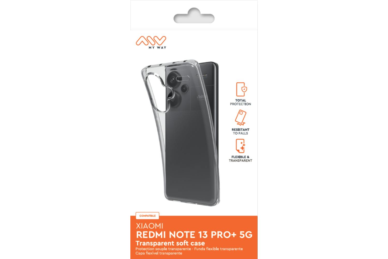 My Way Xiaomi Redmi Note 13 Pro+ 5G Transparent Soft Case