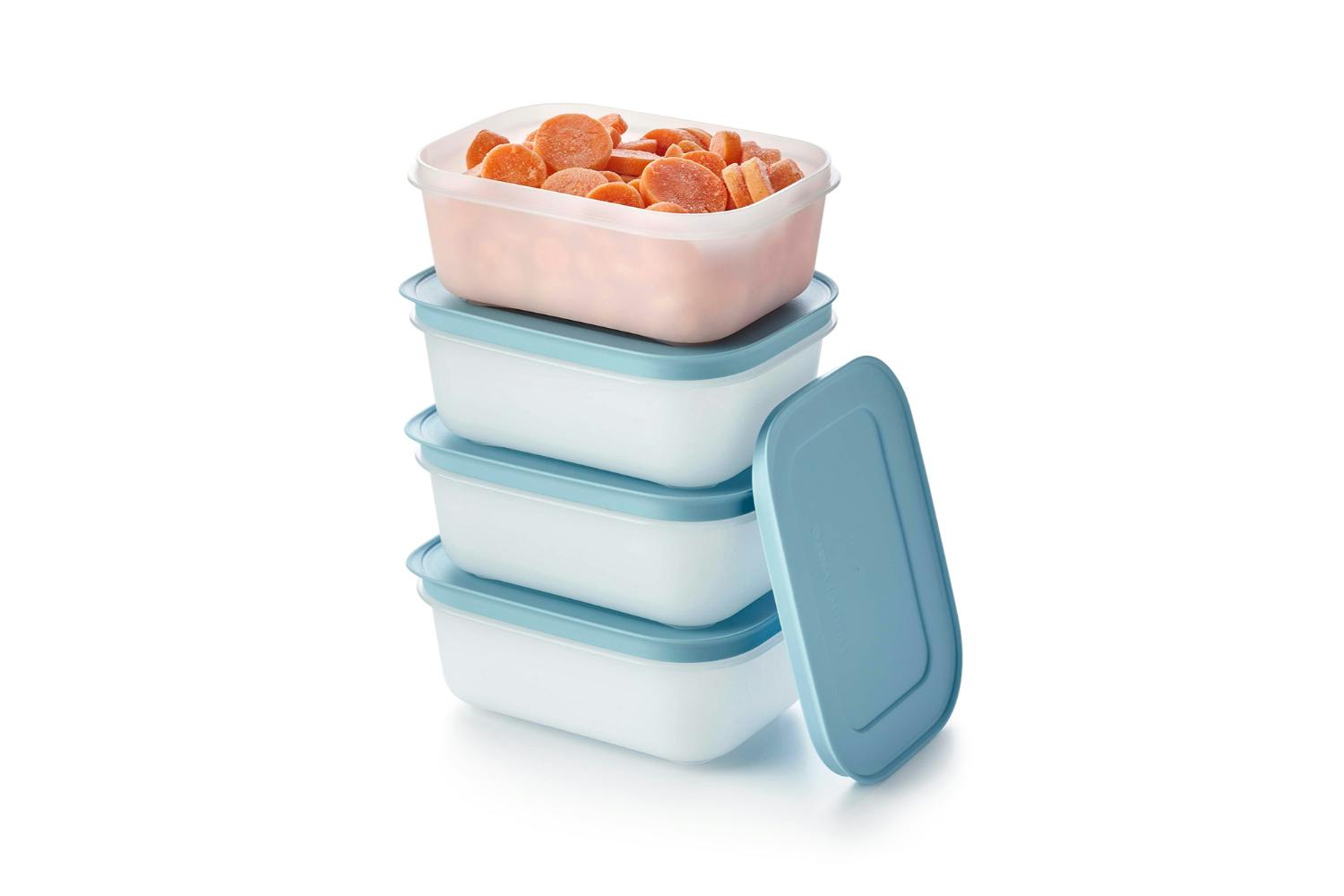 Tupperware Essentials Freezer Mates Shallow Container Set | 4 Pieces