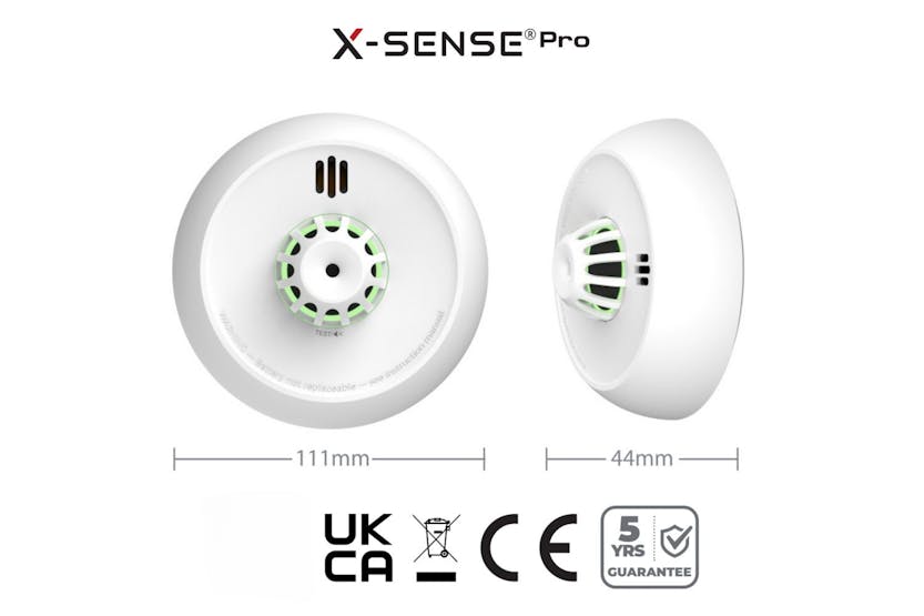 X-Sense Smart Smoke Detector and Heat Alarm Home Fire Protection Kit with Base Station | 5 Smoke | 1 Heat