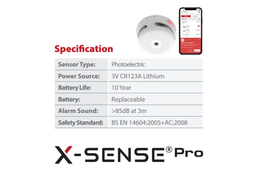 X-Sense ProConnected Interconnectable Smart Smoke Detectors | 6 Pack