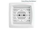 Velair Lrya Air Matic Extractor Fan 100mm with Timer | White