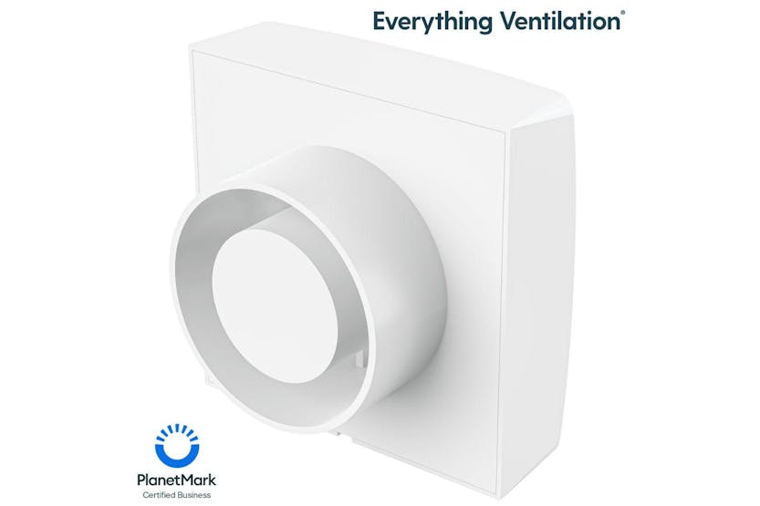 Velair Lrya Air Matic Extractor Fan 100mm with Timer | White