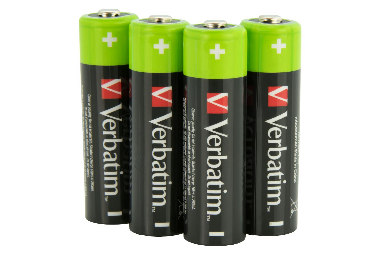 Verbatim AA Premium Rechargeable Batteries | 4 Pack