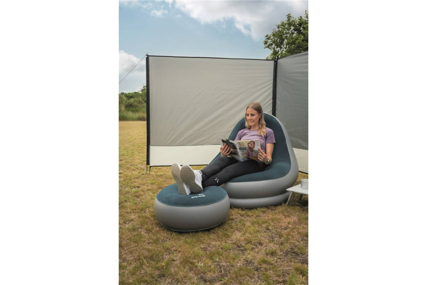 Easy Camp 441795 Inflatable Lounge Set Comfy Steel Grey And Blue