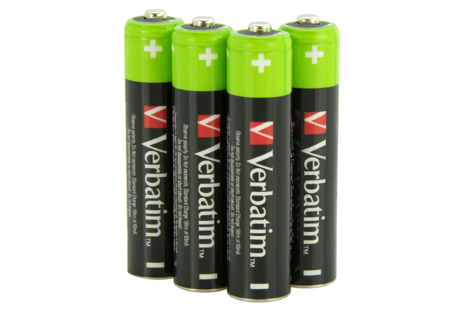 Verbatim AAA Premium Rechargeable Batteries | 4 Pack