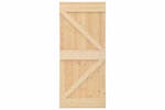 Vidaxl 3057599 Sliding Door With Hardware Set 100x210 Cm Solid Pine Wood
