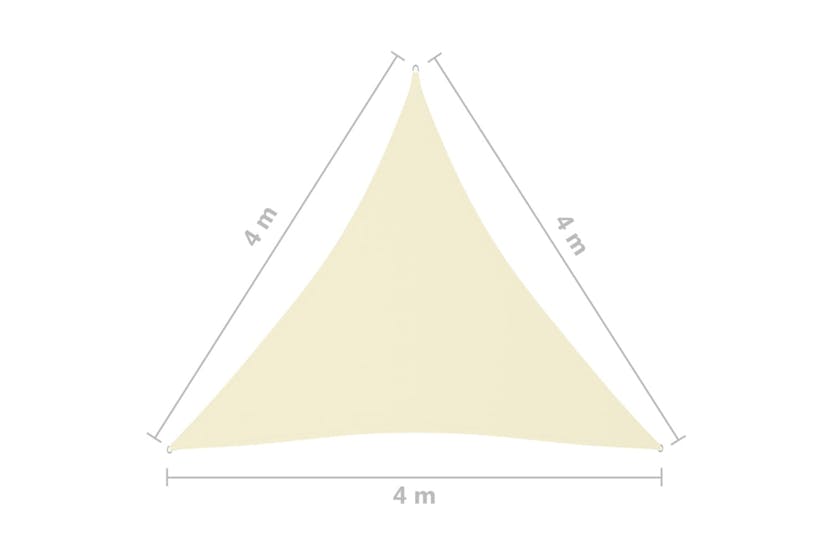 Vidaxl 135231 Sunshade Sail Oxford Fabric Triangular 4x4x4 M Cream