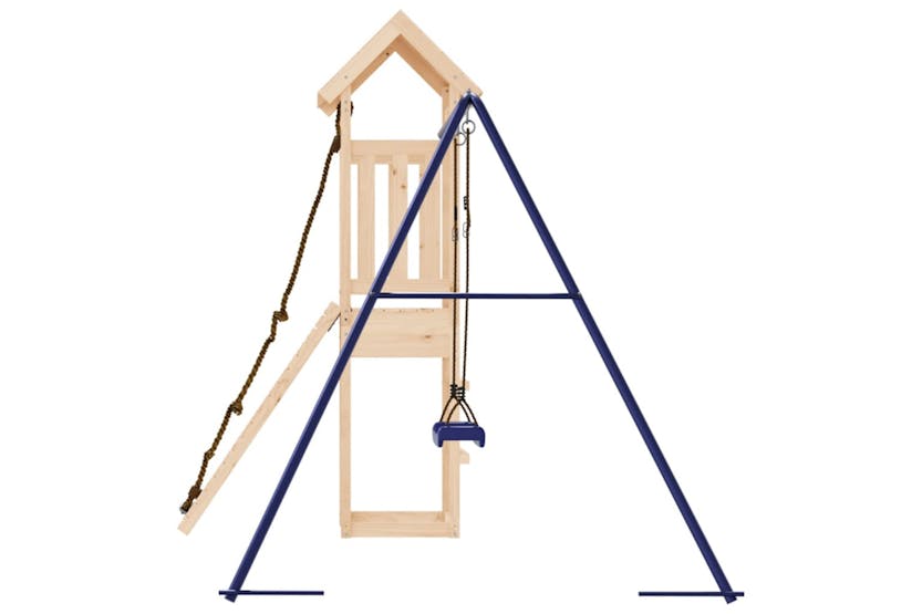 Vidaxl 3155813 Playhouse With Climbing Wall Swing Solid Wood Pine