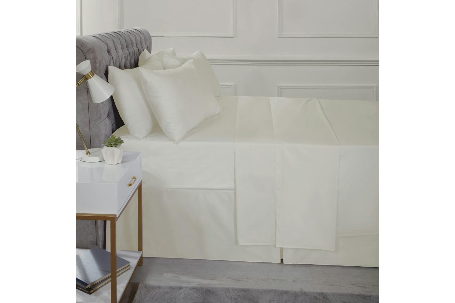 The Linen Room Duvet Set + Fitted Sheet | Super King | 2 Pieces