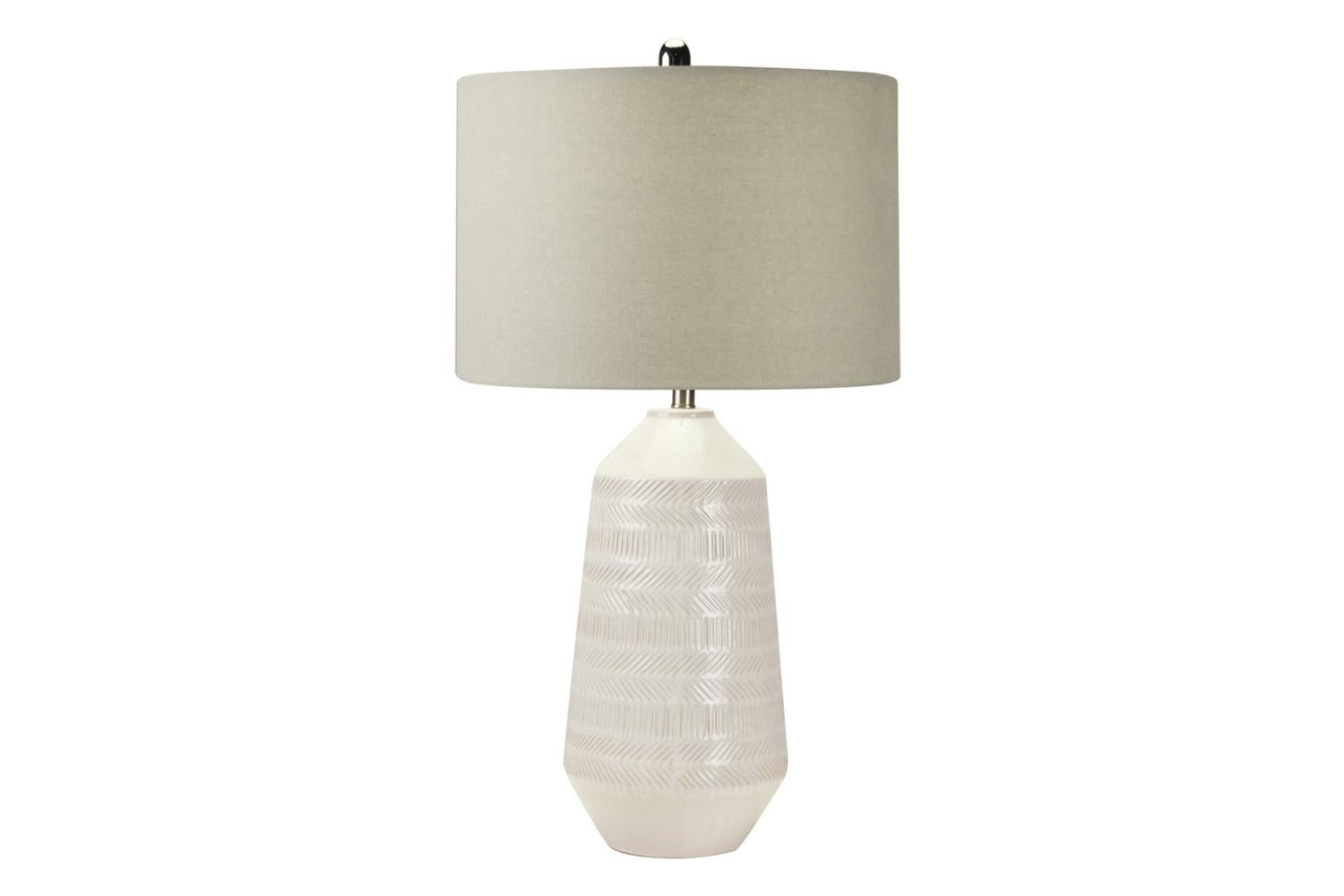 Eden Ceramic Table Lamp | Cream/White