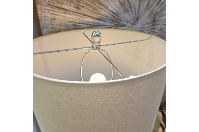 Eden Ceramic Table Lamp | Cream/White