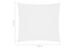 Vidaxl 135250 Sunshade Sail Oxford Fabric Square 4.5x4.5 M White