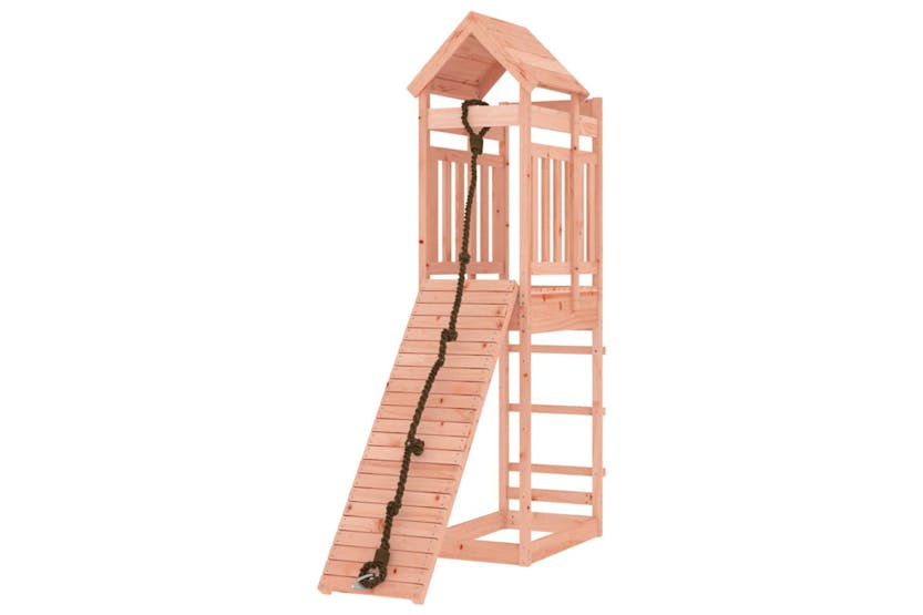 Vidaxl 3156941 Playhouse With Climbing Wall Solid Wood Douglas