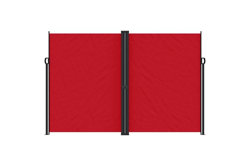 Vidaxl 318089 Retractable Side Awning Red 220x1200 Cm