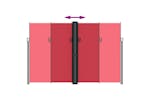 Vidaxl 318089 Retractable Side Awning Red 220x1200 Cm