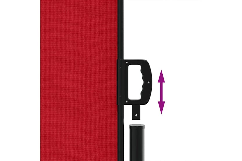 Vidaxl 318089 Retractable Side Awning Red 220x1200 Cm