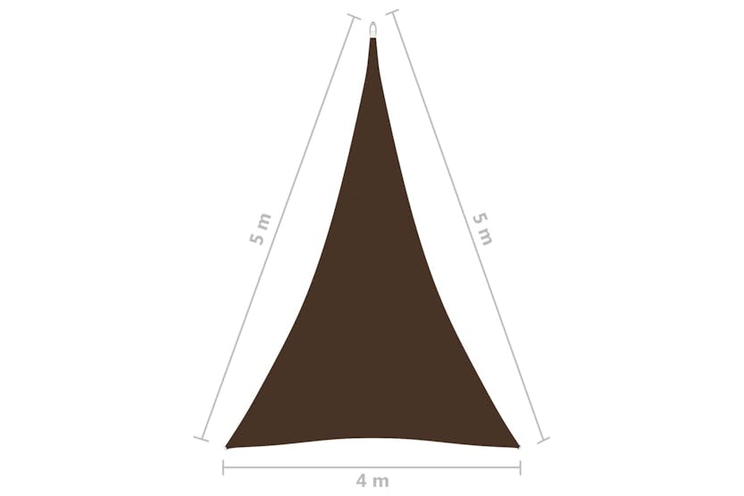 Vidaxl 135839 Sunshade Sail Oxford Fabric Triangular 4x5x5 M Brown