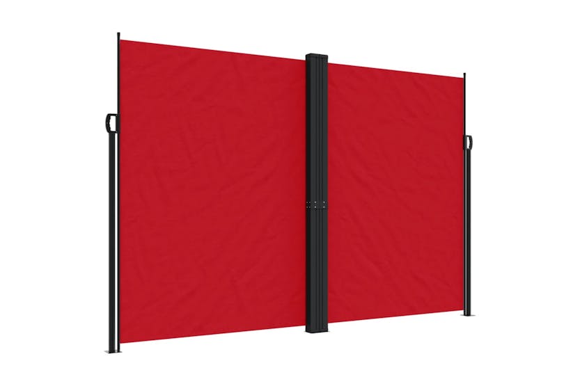 Vidaxl 318089 Retractable Side Awning Red 220x1200 Cm
