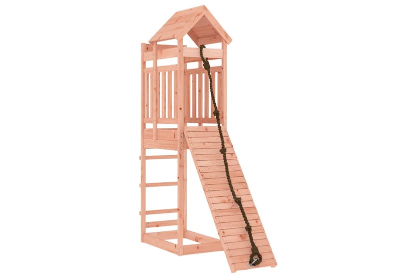 Vidaxl 3156941 Playhouse With Climbing Wall Solid Wood Douglas