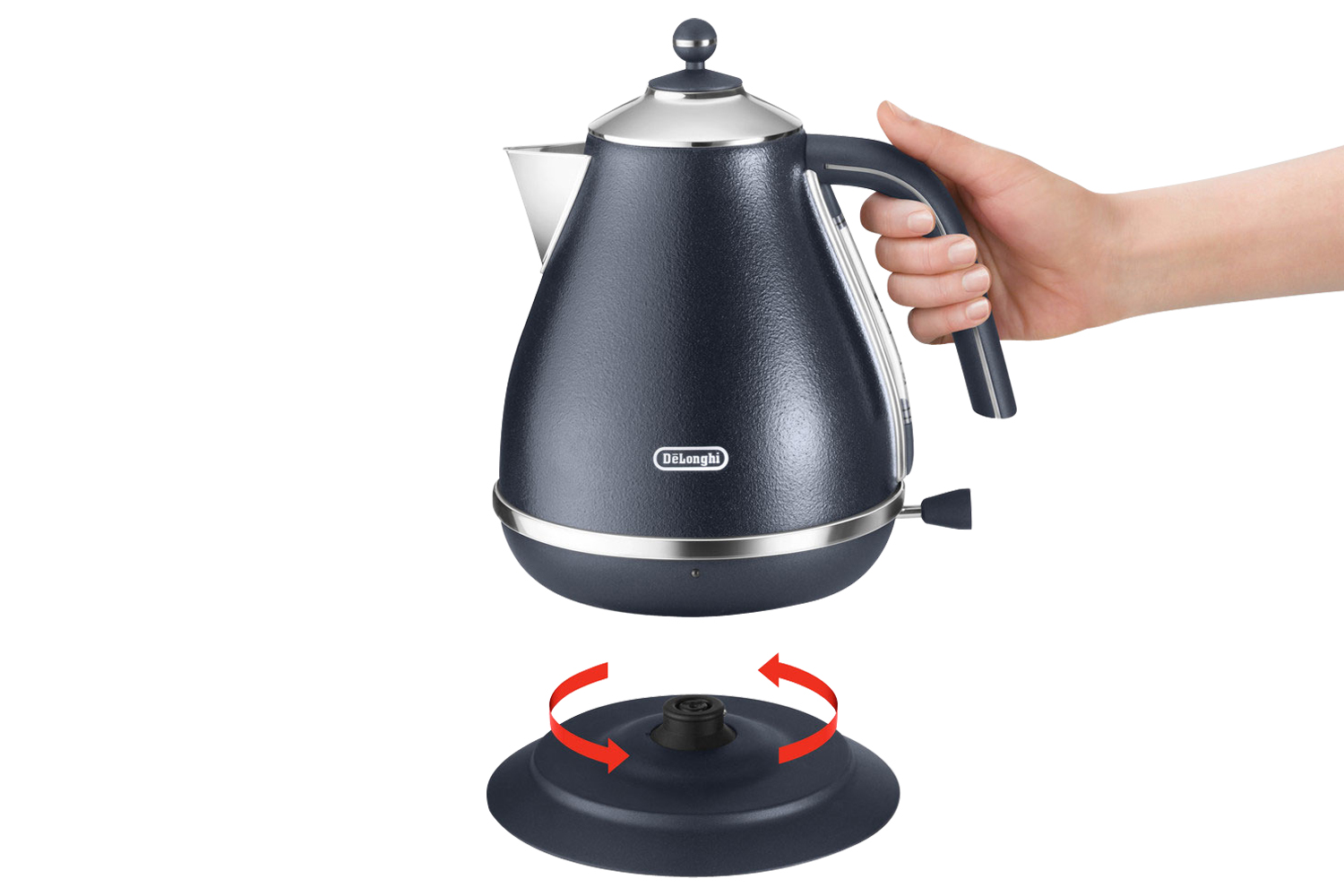DeLonghi 1.7L Icona Elements Kettle KBOE3001.BL Black Ireland