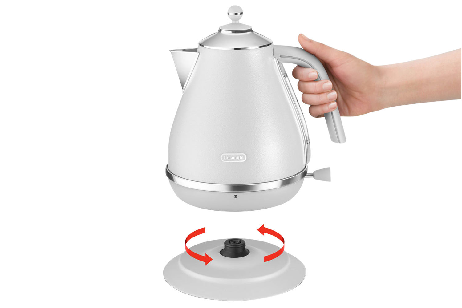 DeLonghi 1.7L Icona Elements Kettle KBOE3001.W White Ireland
