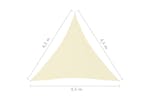 Vidaxl 135233 Sunshade Sail Oxford Fabric Triangular 4.5x4.5x4.5 M Cream