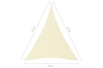 Vidaxl 135234 Sunshade Sail Oxford Fabric Triangular 4x5x5 M Cream