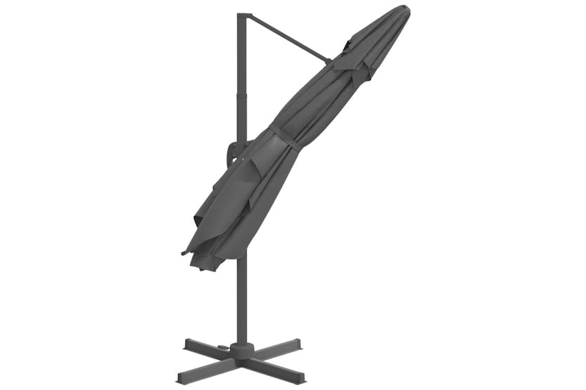 Vidaxl 319915 Cantilever Umbrella With Aluminium Pole Anthracite 300x300 Cm