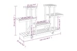 Vidaxl 362856 Flower Stand With Wheels 110x25x78 Cm Solid Wood Fir