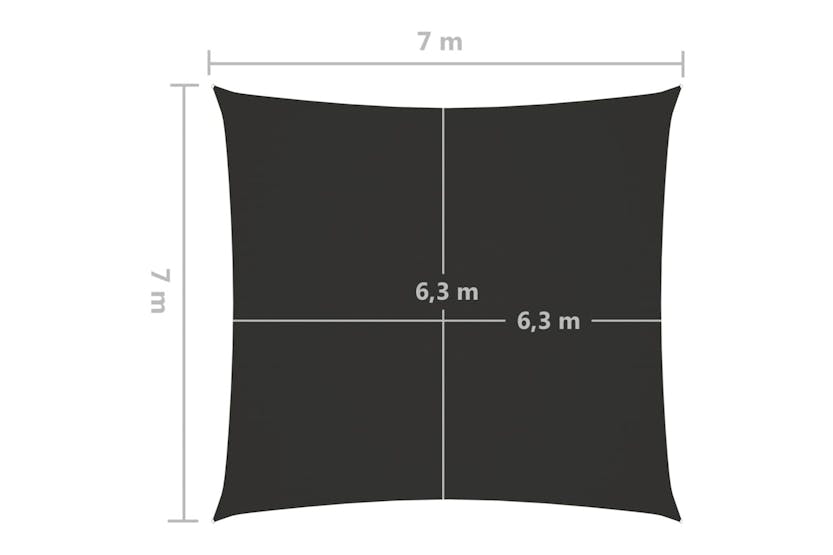 Vidaxl 135088 Sunshade Sail Oxford Fabric Square 7x7 M Anthracite