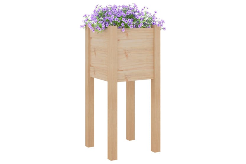 Vidaxl 810780 Garden Planters 2 Pcs 31x31x70 Cm Solid Pinewood