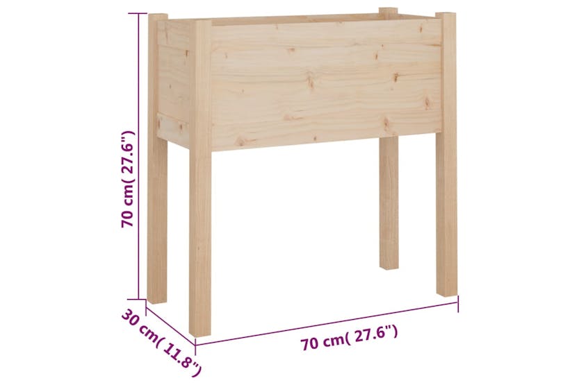 Vidaxl 810819 Garden Planter 70x31x70 Cm Solid Pinewood