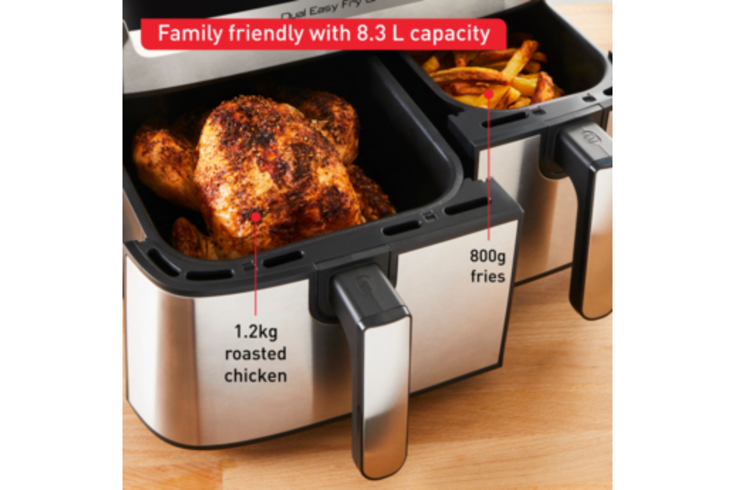 Tefal 8.3L Dual Easy Fry & Grill Air Fryer | EY905D40 | Ireland