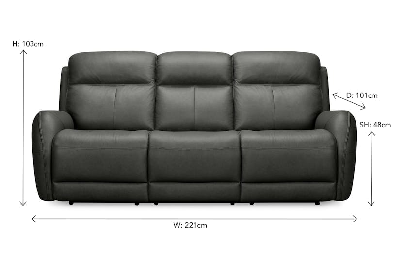 Harri Zero Gravity 3 Seater Sofa | Power Recliner