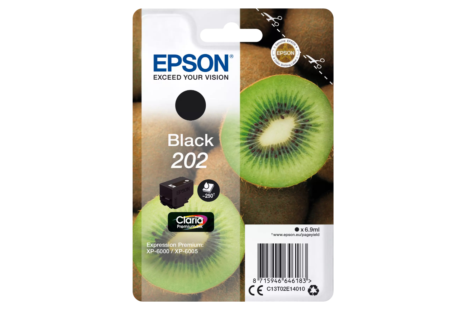 Epson 202 Kiwi Claria Premium Ink | Black